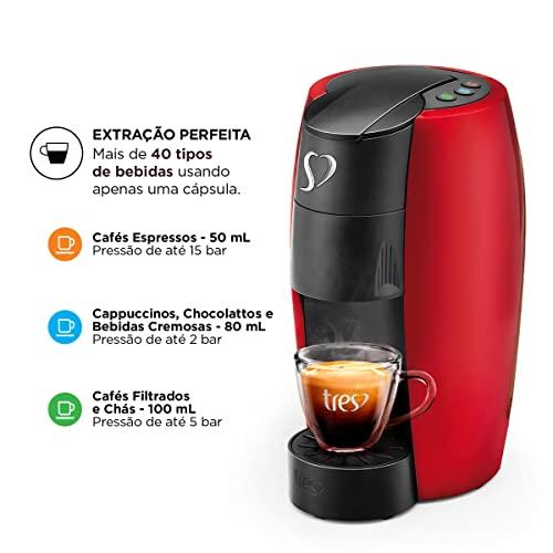         Cafeteira Espresso LOV Vermelha Automática 127V - TRES 3 Corações       