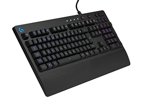         Teclado Gamer Logitech G213 com Layout ABNT2, RGB LIGHTSYNC, Controles de Mídia Dedicados, Design Durável e Resistente à Respingos       