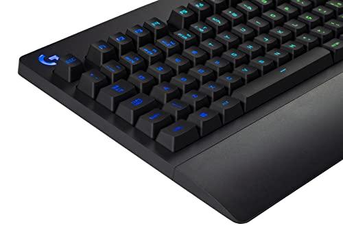         Teclado Gamer Logitech G213 com Layout ABNT2, RGB LIGHTSYNC, Controles de Mídia Dedicados, Design Durável e Resistente à Respingos       